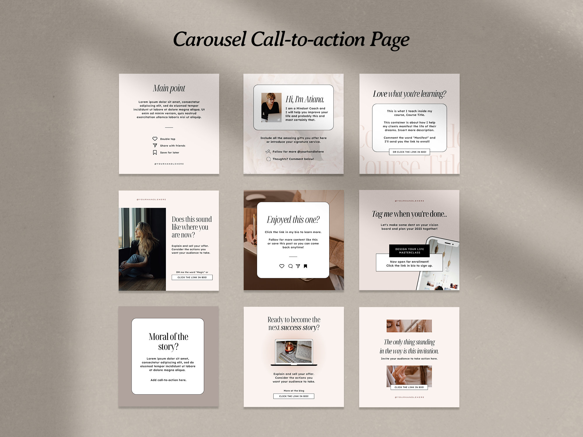 Soft Pink Coach Instagram Canva Template Healers Therapist Sales ...