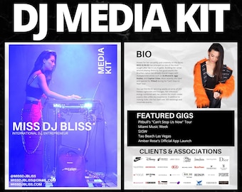 Modello di kit multimediale per DJ: EPK Canva Design (digitale)