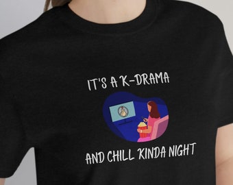 K-Drama and Chill Shirt, K-Drama Shirt, K-POP Shirt, Korean Finger Heart Shirt, Korean Drama Shirt, Gift for Her