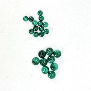 Natural Malachite Round Cabochons, 6mm Flat Bottom, AAA+ Quality, 100% Natural Gemstones, Perfect for Jewelry Making
