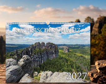 Sächsische Schweiz Kalender 2027 DIN A3 – Landschaftskalender mit Naturfotografie