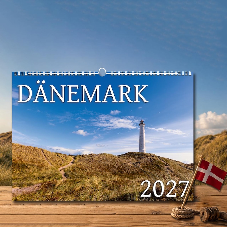 Dänemark Kalender 2027 DIN A3 – Landschaftskalender mit Küstenfotografie – Fotokalender Dänemark – Wandkalender afbeelding 1