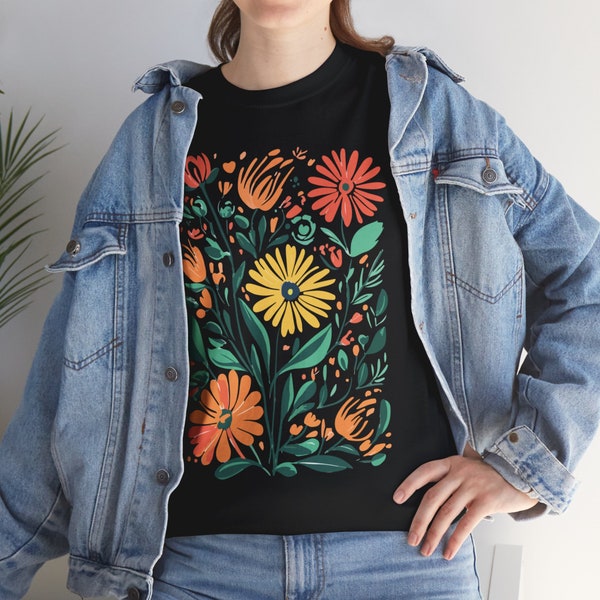 Flower shirt, Botanical t shirt, Flower girl t shirt, Wildflowers shirt, Floral shirt, Wildflowers t shirt, Floral t shirt, Botanical shirt