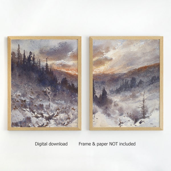 Mountains Wall Art Etsy