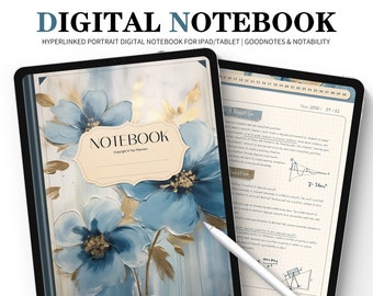 Cuaderno digital, cuaderno de goodnote, diario de goodnote, notas digitales, notas de Goodnotes Cornell, plantilla de notabilidad, plantilla de goodnotes, cuaderno