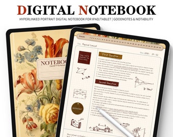 cuaderno goodnote, cuaderno digital, diario goodnote, notas digitales, notas Goodnotes Cornell, plantilla de notabilidad, plantilla goodnotes, cuaderno