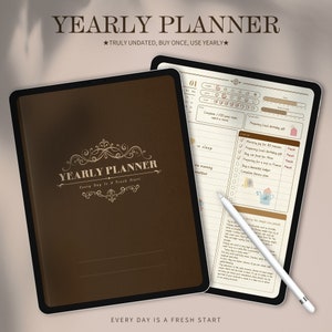 Minimalist Digital Planner: Undated Daily, Weekly, Monthly (Digital Download)