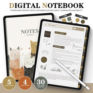 Digital Notebook for Goodnotes & Notability: Cornell Notes (Digital Download)