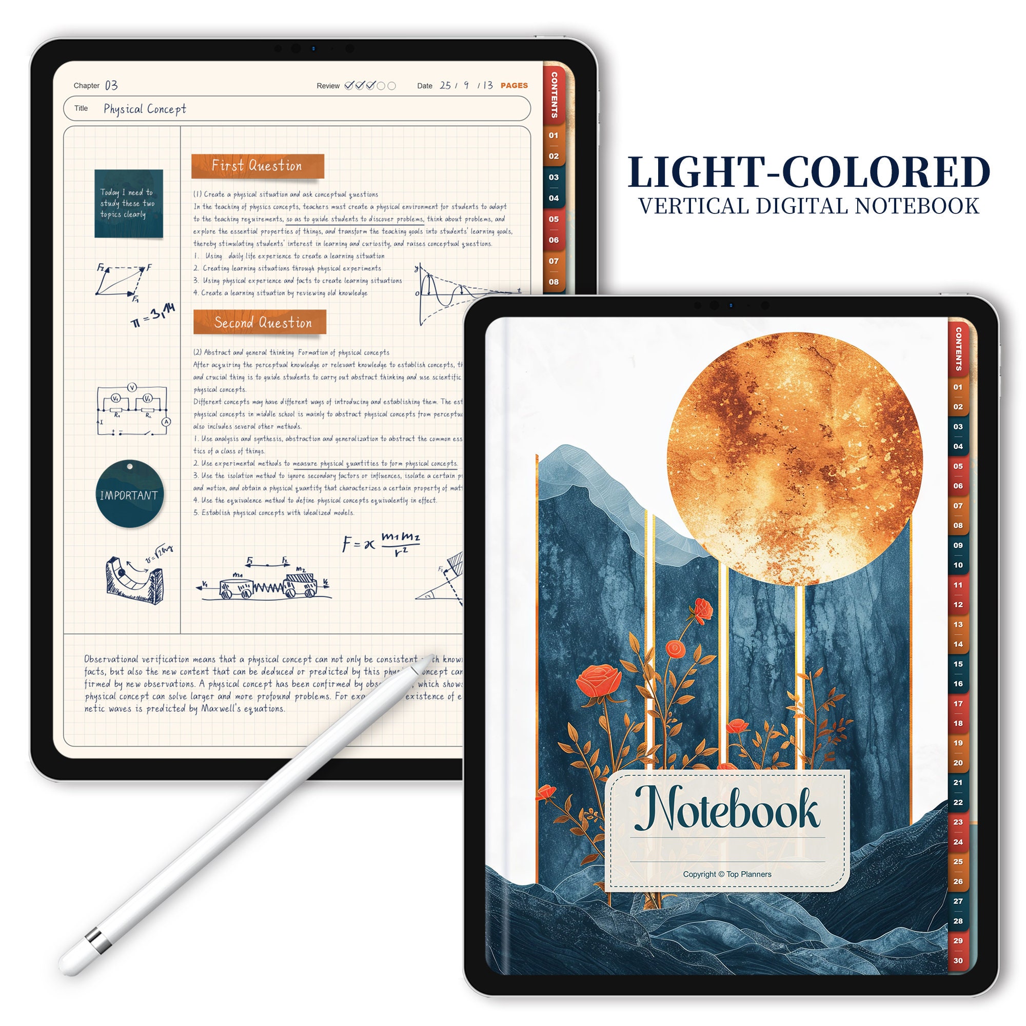 Good Notes Landscape Notebook Geometric Landscape Digital Notebook,goodnotes Notebook,digital Notes ...