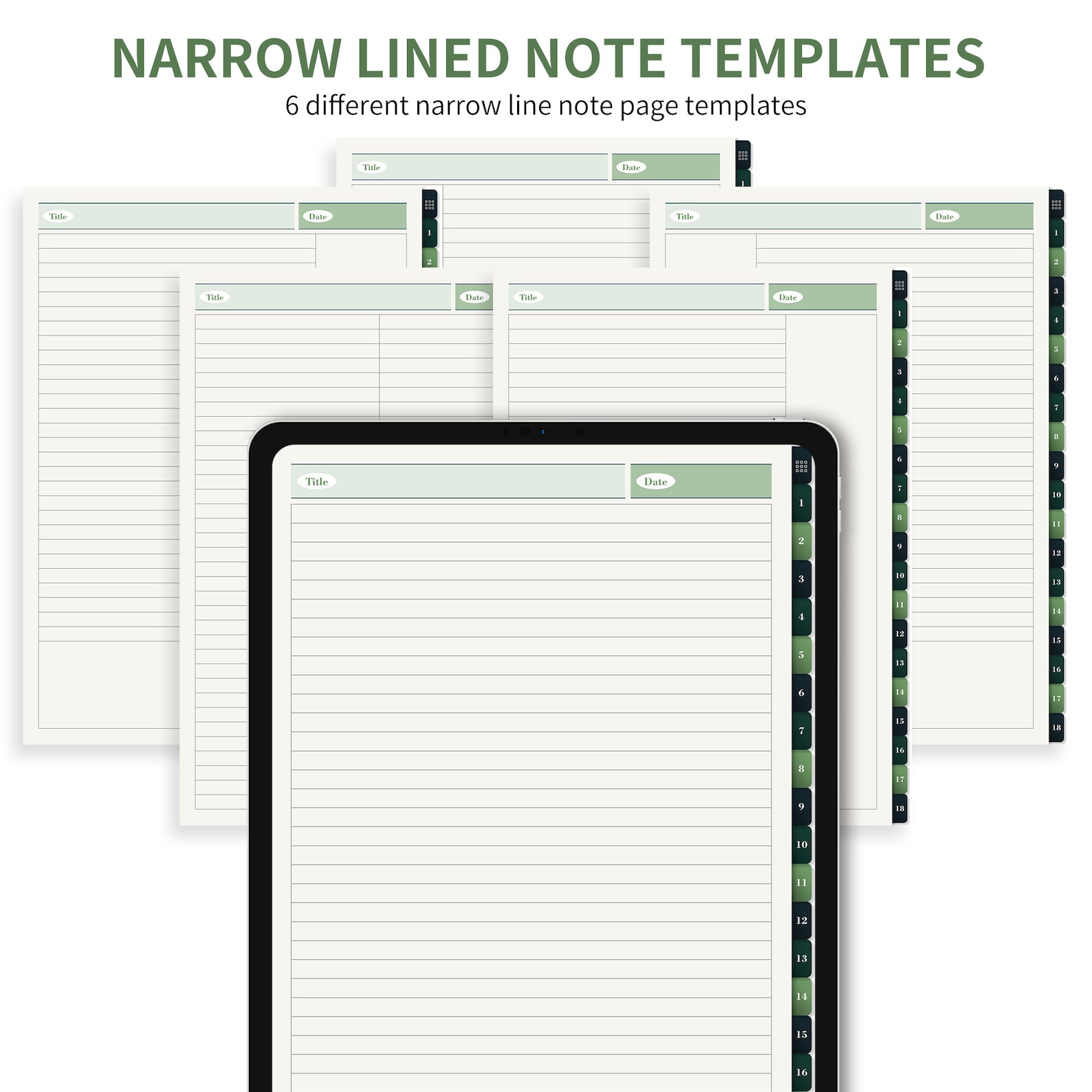 Digital Cornell Notebook: 20-pack, Goodnotes & Notability Template ...