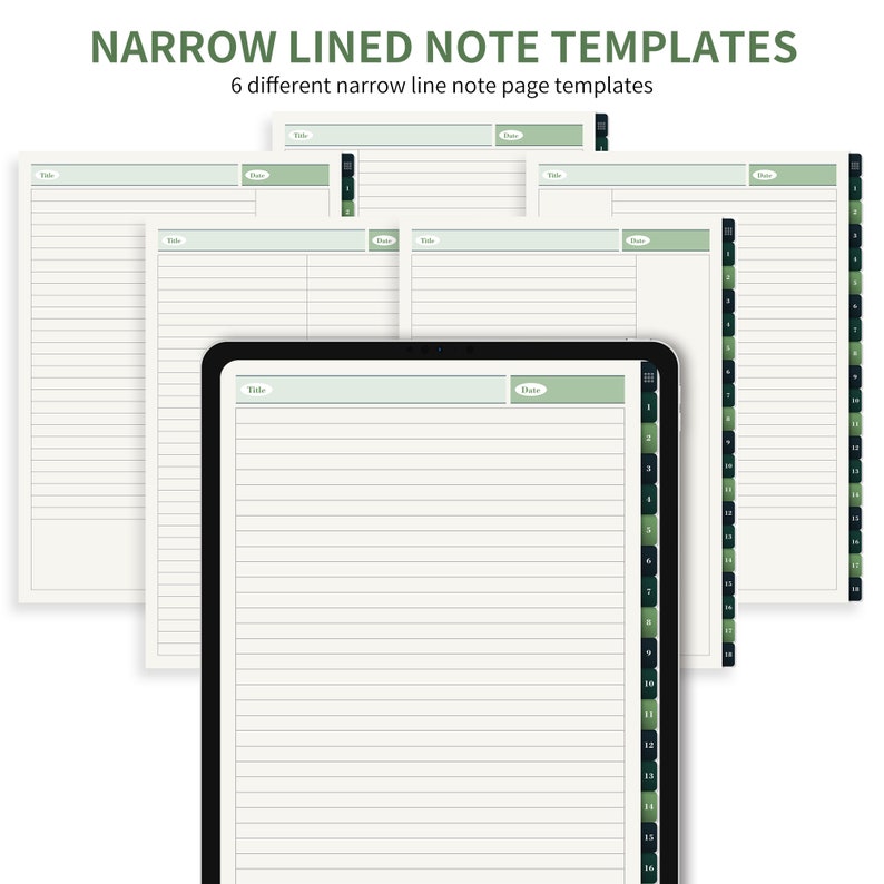 Digital Notebook, Digital Notes, Cornell journal, Goodnotes Cornell notes, Notability template, goodnotes template, iPad Notebook image 5