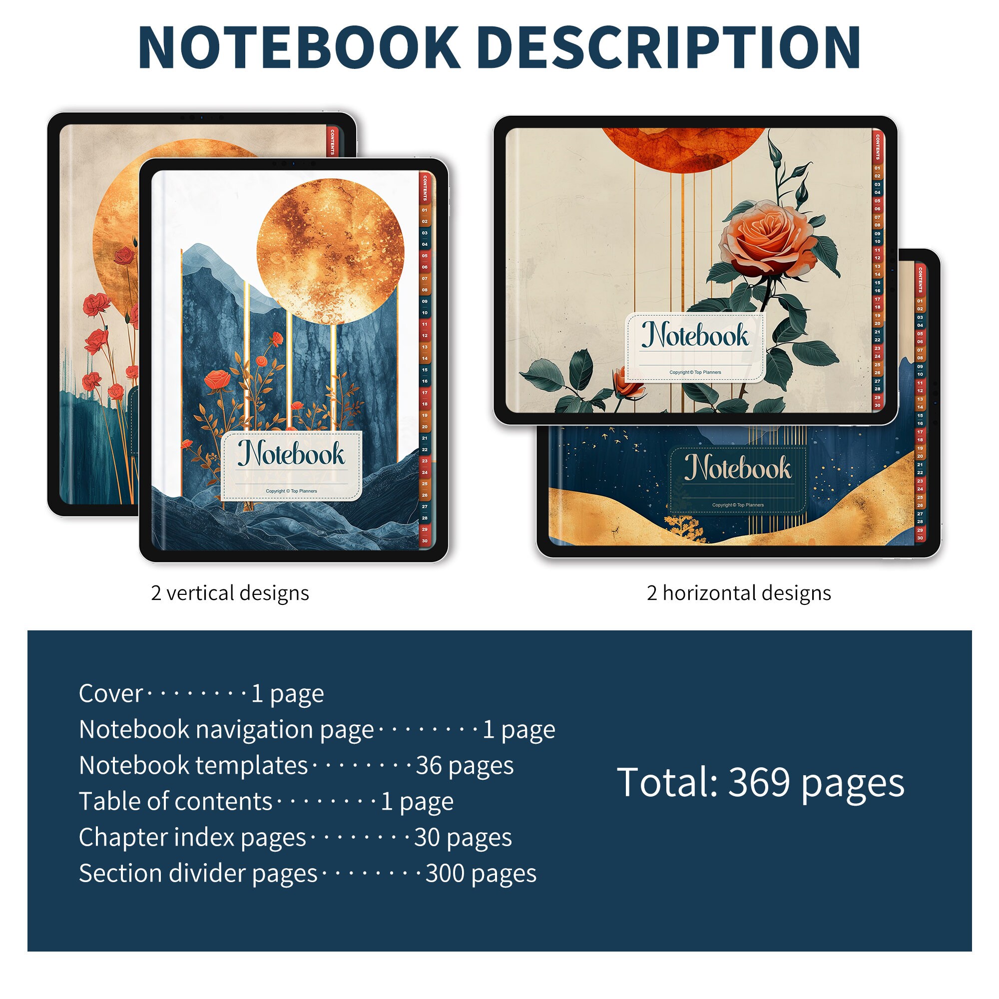 Good Notes Landscape Notebook Geometric Landscape Digital Notebook,goodnotes Notebook,digital Notes ...