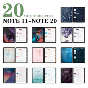 Digital Notebook, Digital Notes, Cornell journal, Goodnotes Cornell notes, Notability template, goodnotes template, iPad Notebook image 3