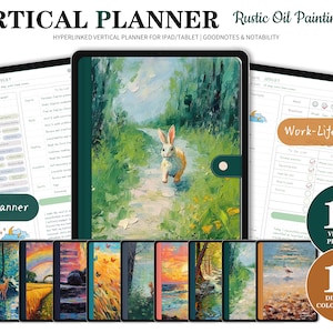 Digital Planner | iPad Planner | GoodNotes Planner | Minimalist Planner | Undated Planne | Daily Planner | Oil painting-style