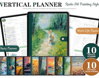Digital Planner | iPad Planner | GoodNotes Planner | Minimalist Planner | Undated Planne | Daily Planner | Oil painting-style