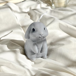 Realistic Easter Rabbit Bunny Animal Pet Scented Home Decor Cute Gifts Handmade Adorable Natural Candles Easter Gift Rabbit Shaped Candles
