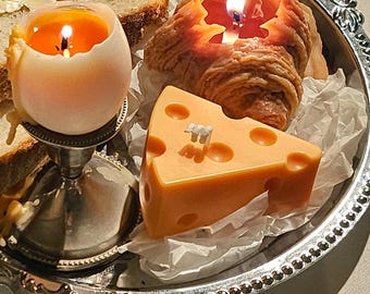 Kaaskaars, realistisch eten Uniek schattig grappig kaarsen cadeau limoen basilicum mandarijn geurende handgemaakte nieuwigheid keukendecor Burger Cheese