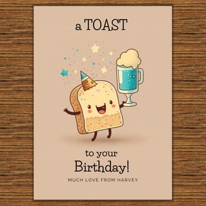 Birthday Card | Printable Card | Funny Card | A toast to your birthday | eCard | Customizable eCard