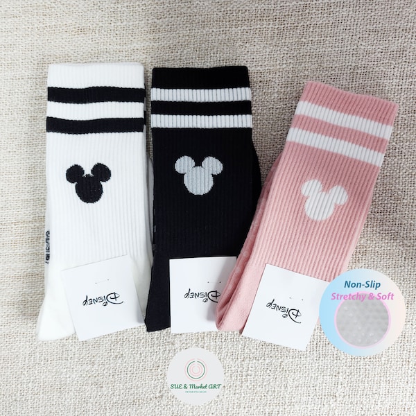 Mickey Point Non-Slip Grip Socks - Pilates, Yoga, Gym and  Multi-Purpose Daily Socks