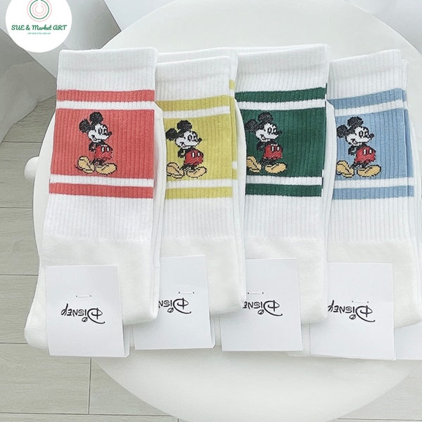 Vintage Style Mickey Non-Slip Grip Socks - Pilates, Yoga, Gym and  Multi-Purpose Daily Socks