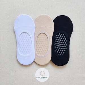 Basic Breathable/No Show Non-Slip Grip Socks - Pilates, Yoga, Gym and Multi-Daily Socks Active