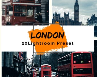 Lightroom London-voorinstellingen | 20 desktop- en mobiele presets, Instagram-fotofilters, influencer- en lifestylepresets