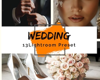 Lightroom-voorinstellingen voor filmische bruiloften | 13 huwelijkspresets, mobiele presets, licht boho-elegante bruiloft- en stelpresets