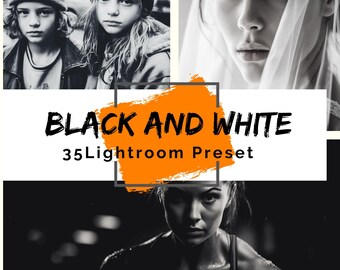 Lightroom zwart-wit portretvoorinstellingen | 35 desktop- en mobiele presets, Instagram-fotofilters, influencer- en lifestylepresets