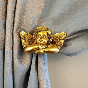 Elegant Curtain Holdback Accessory, Holdback with Hooks, Curtain Holdback, Decorative Curtain Pullback, Tieback, Housewarming Gifts