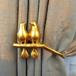 Elegant Curtain Holdback Accessory, Holdback with Hooks, Curtain Holdback, Decorative Curtain Pullback, Tieback, Housewarming Gifts