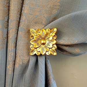 Elegant Curtain Holdback Accessory, Holdback with Hooks, Curtain Holdback, Decorative Curtain Pullback, Tieback, Housewarming Gifts