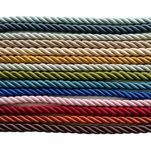 Elegant Curtain Cord Accessory, Cord Rope, Trim Accessory, 16 Different Colors, Home Decor, Housewarming Gifts