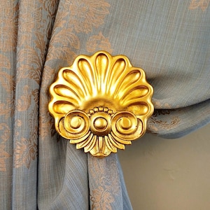 Elegant Curtain Holdback Accessory, Holdback with Hooks, Curtain Holdback, Decorative Curtain Pullback, Tieback, Housewarming Gifts