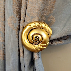 Elegant Curtain Holdback Accessory, Holdback with Hooks, Curtain Holdback, Decorative Curtain Pullback, Tieback, Housewarming Gifts