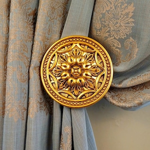 Elegant Curtain Holdback Accessory, Holdback with Hooks, Curtain Holdback, Decorative Curtain Pullback, Tieback, Housewarming Gifts