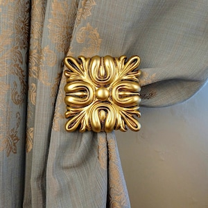 Elegant Curtain Holdback Accessory, Holdback with Hooks, Curtain Holdback, Decorative Curtain Pullback, Tieback, Housewarming Gifts