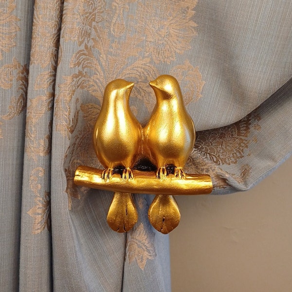 Elegant Curtain Holdback Accessory, Holdback with Hooks, Curtain Holdback, Decorative Curtain Pullback, Tieback, Housewarming Gifts