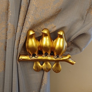 Elegant Curtain Holdback Accessory, Holdback with Hooks, Curtain Holdback, Decorative Curtain Pullback, Tieback, Housewarming Gifts