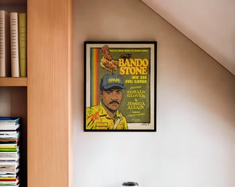 Póster de la película Childish Gambino Bando Stone y el Nuevo Mundo, estilo vintage, BSATNW, Donald Glover, Gilga