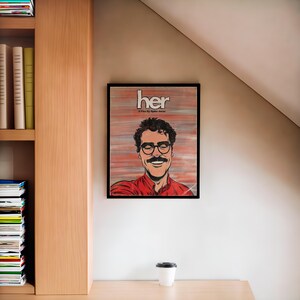 Her Illustrated Movie Poster, Spike Jones, Joaquin Phoenix, 2013