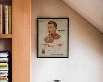 Red Apple Cigarettes, Once Upon A Time In Hollywood, Rick Dalton, Leonardo DiCaprio Vintage Ad Poster
