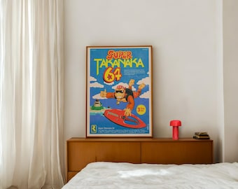 Masayoshi Takanaka 64 Funky Kong Estilo retro vintage Póster