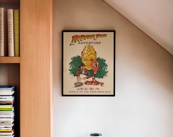Indiana Jones and the Temple of the Forbidden Eye Art Print Poster, Disneyland, Ride