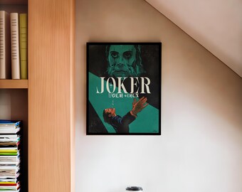 Joker Folie a deux vintage movie poster art print, Joaquin phoenix, lady Gaga