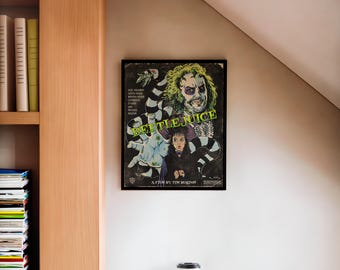 Beetlejuice Vintage Retro Style Movie Poster