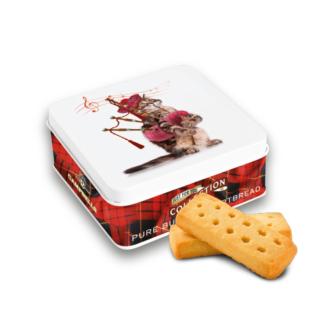 New Cat With Bagpipes 100 Pure Butter Shortbread Fingers Etsy