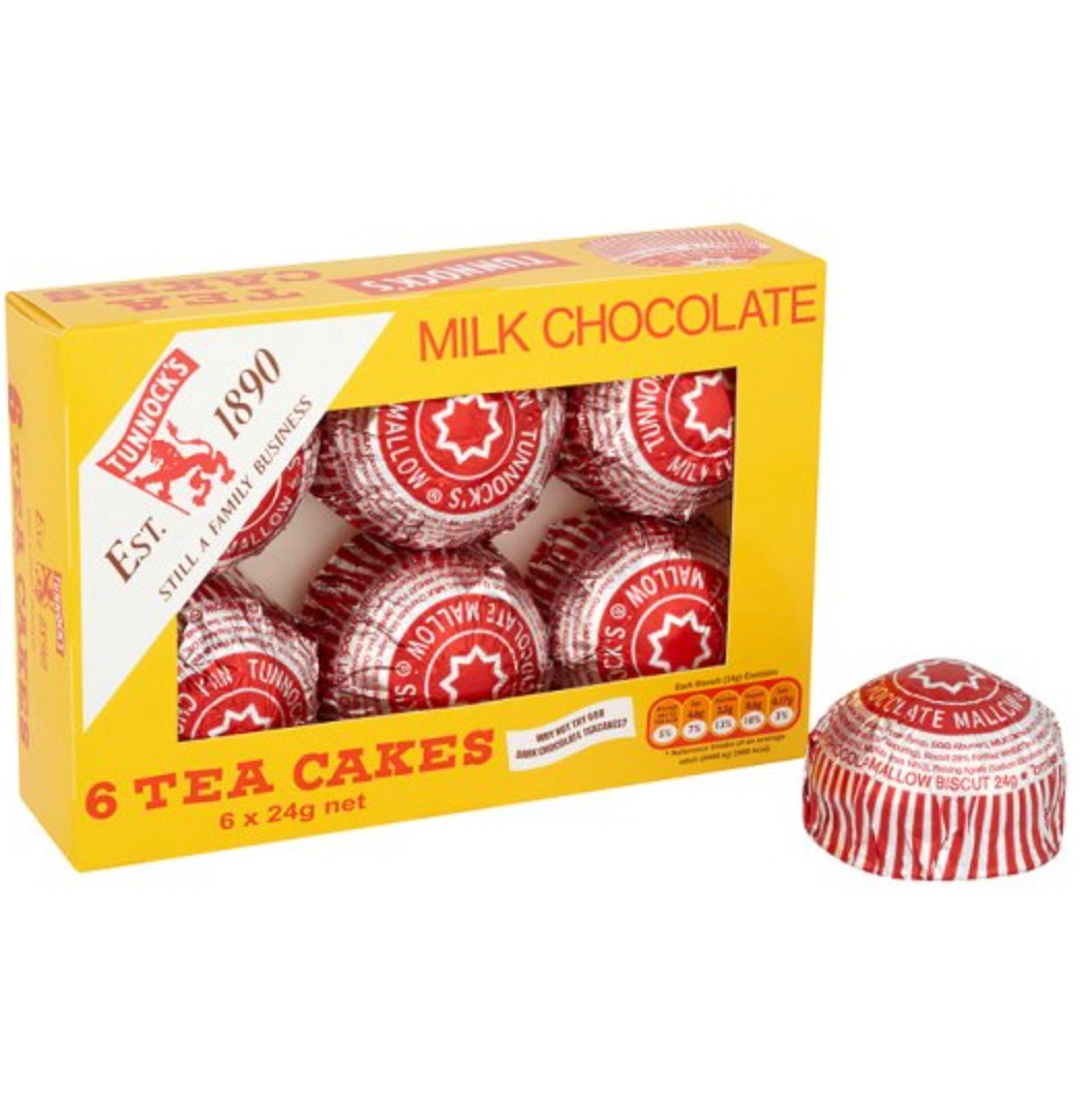 Tunnock's Milk Chocolate Tea Cakes Pack of 6 Individually Wrapped Etsy
