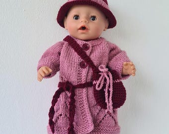 Gestrickte Puppenkleidung,Baby Born,Handgemacht,Puppenkleidung, Puppe, Puppen Kleidungs Set,Baby Born Kleidung,Geschenk, Geburtstag
