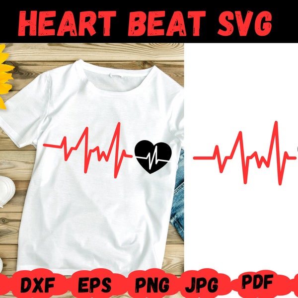 Heart Beat Svg - Etsy