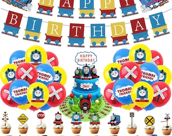 Thomas the Tank Engine Party Supplies Banner Balloons Birthday Decoration